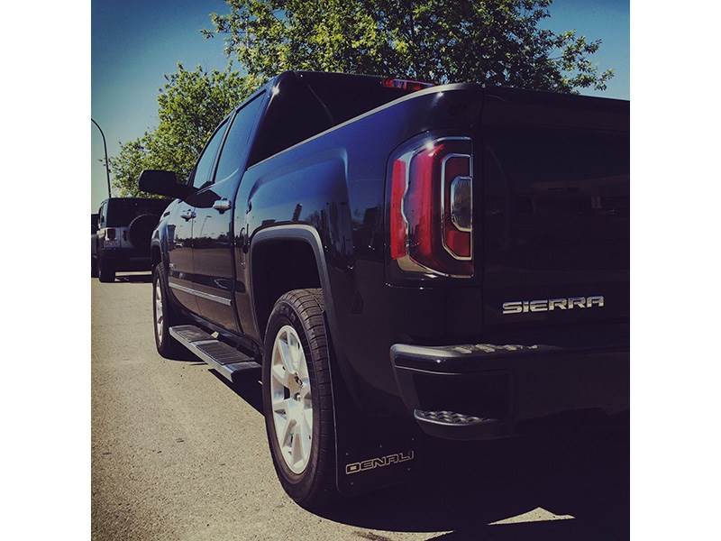 20142018 GMC Sierra Denali Logo With Black Wrap Gatorback Mud Flap Set