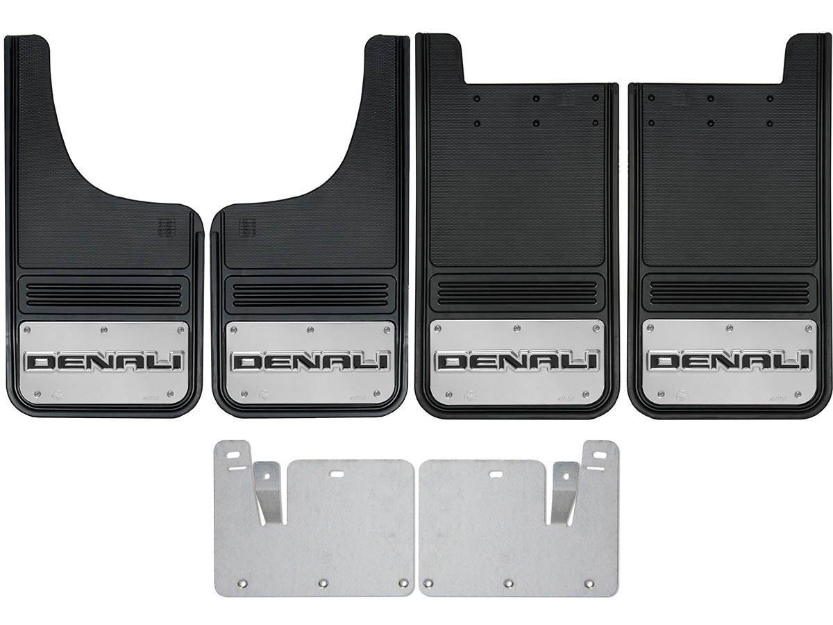 20142018 GMC Sierra Black Denali Logo Gatorback Mud Flap Set