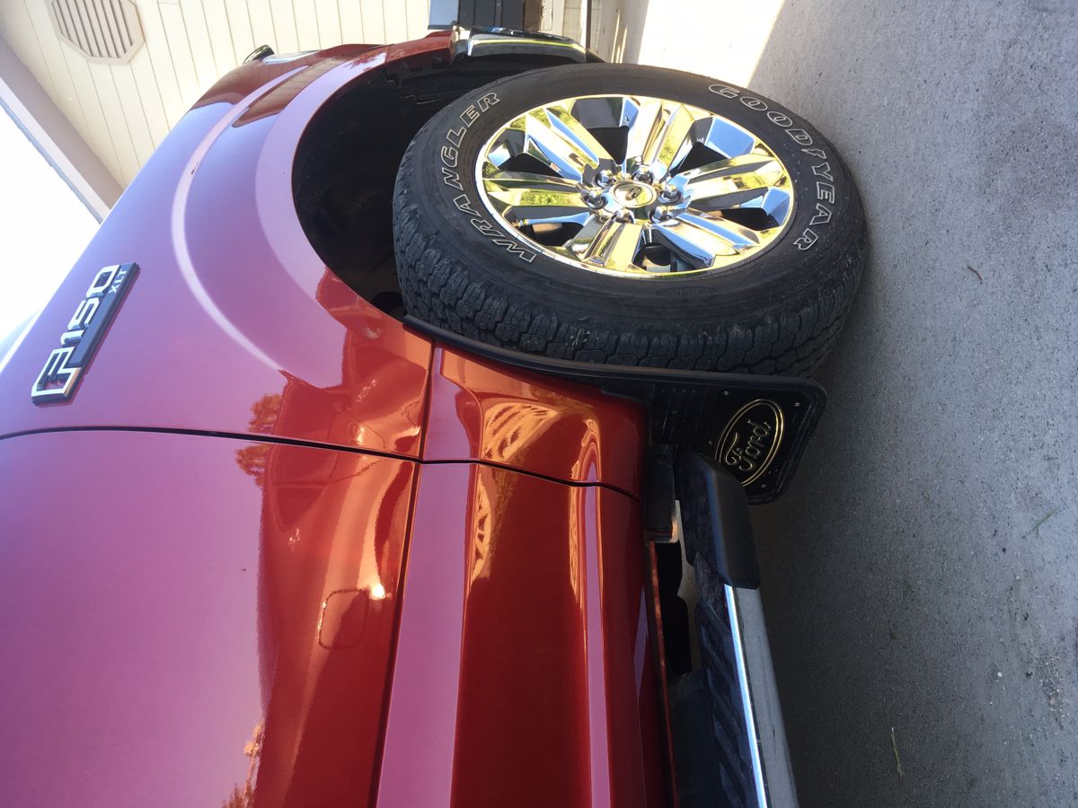 20172020 Ford F350 Black Wrap Oval Gatorback Dually Mud Flap Set